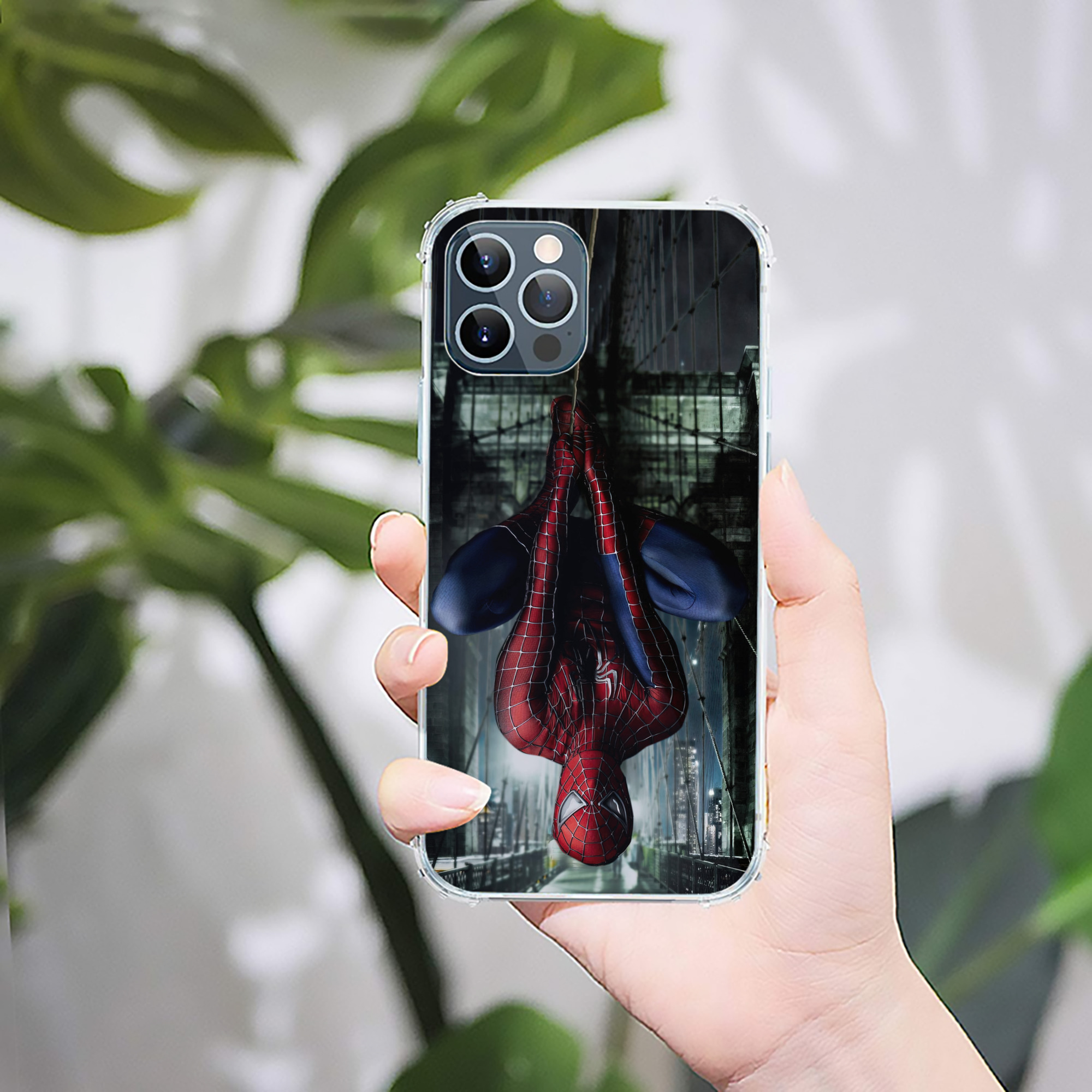 （画像用） Spider Man スパイダーマン 【iPhone 12シリーズ対応】透明スマホケース（クリアソフトケース）